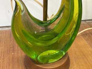 Two mid-century Murano swan art glass lamps - 5