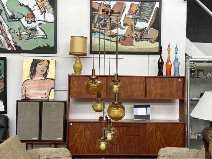 Mid-century cascading chandelier