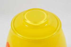 Bartlett Collins glass 'Flower Power' yellow and orange cookie jar - 3
