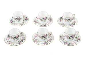Wedgwood 'Hathaway Rose' porcelain coffee set for six