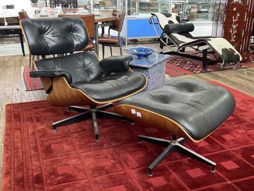 50 · Replica Eames chair and footstool