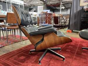 Replica Eames chair and footstool - 5