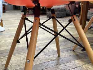 Three replica Eames moulded plastic armchairs - 5