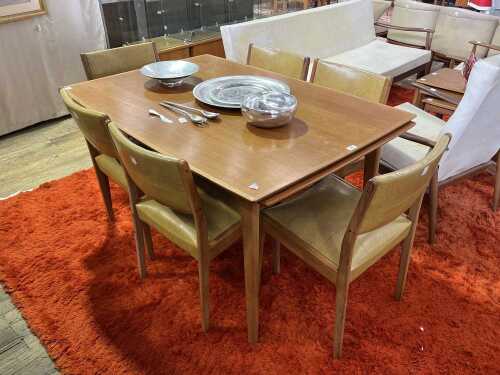 60 · Noblett mid-century teak seven piece dining suite
