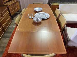 Noblett mid-century teak seven piece dining suite - 3