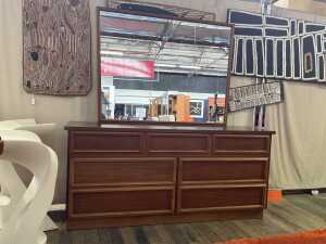 Mid-century dressing table with mirror