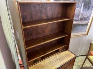 Danish mid-century rosewood bookshelf with desk - 2