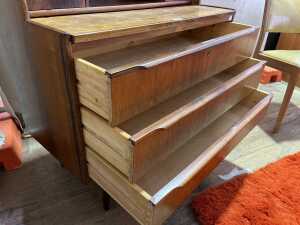 Danish mid-century rosewood bookshelf with desk - 4