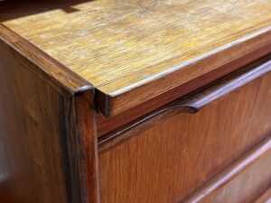Danish mid-century rosewood bookshelf with desk - 6