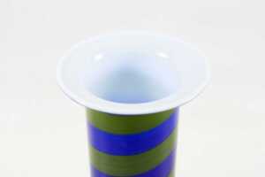 Per-Olof Strom for Alsterfors green and blue stripe vase - 2