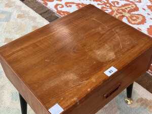 Mid-century teak bedside or side table - 2