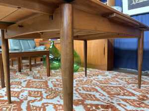 Parker 'Nordic' teak drawer extension dining table - 5