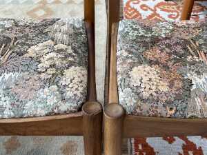 Set of four T.H. Brown mid-century teak dining chairs - 4