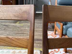 Set of four T.H. Brown mid-century teak dining chairs - 5