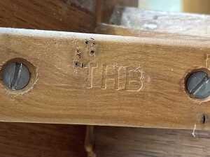 Set of four T.H. Brown mid-century teak dining chairs - 6