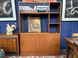 Macrob mid-century teak wall unit or room divider