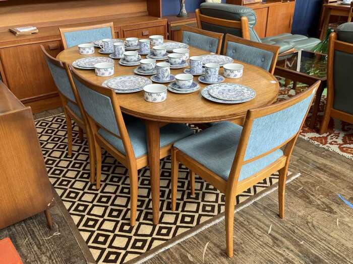 Parker mid-century teak dining suite