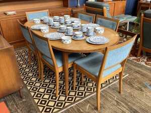 Parker mid-century teak dining suite