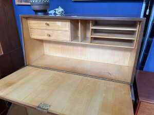 Noblett mid-century teak bureau - 3