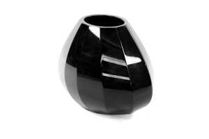 Georg Jensen black faceted glass vase - 3