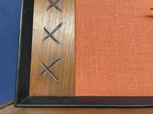 Mid-century wall panel with carved timber Viking ship - 3