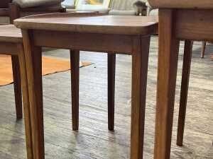 Noblett mid-century teak nest of three side tables - 5