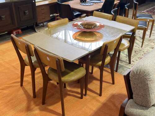 Mid-century seven piece dining suite