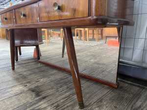 Mid-century blackwood and figured walnut dressing table - 5