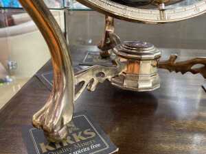 World globe set with various semi-precious stones - 4