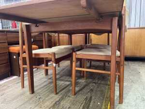 Mid-century teak seven piece dining suite - 4