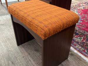 Rula mid-century blackwood dressing table with stool - 3