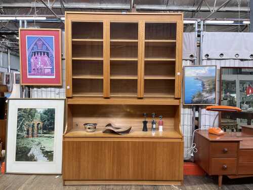 Mid century Victorian Ash wall unit