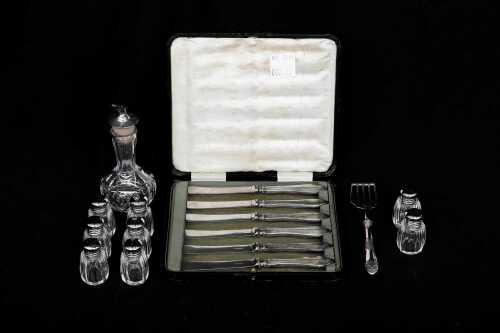 Sterling and Continental silver mounted pieces
