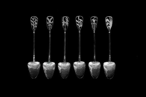 Set of six Australian sterling silver coffee spoons