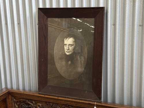 After James Sant 'The Last Phase' of Napoleon Bonaparte. Antique print in oak frame