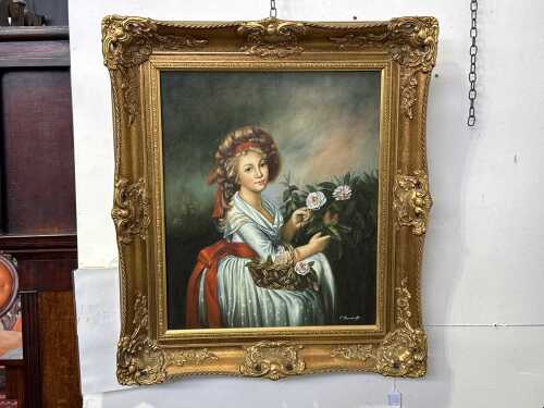 F. Gardule after &Eacute;lisabeth Vig&eacute;e Le Brun, Portrait of Princess Maria Christina Oil painting on board