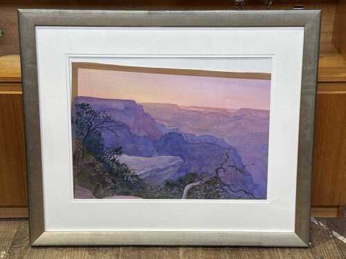 Ben Shearer (1941-), Sundown Grand Canyon. Watercolour painting on paper