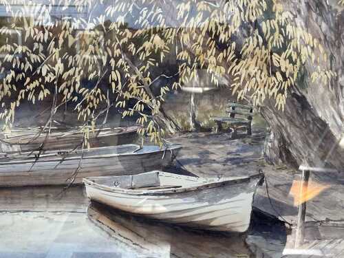 Gaye Bonham (1942-), Tranquillity. Watercolour painting on paper