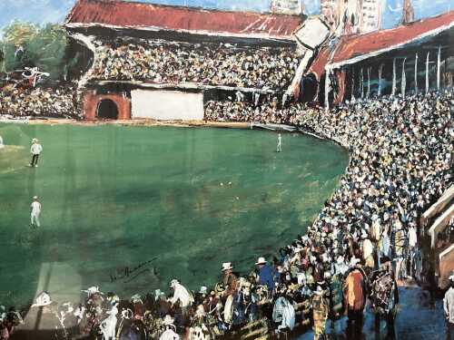 After Kevin Charles "Pro" Hart, Adelaide Oval: A Century of Cricket, A/P of 300. Signed print on paper