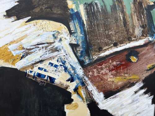Peter Kreet (1937- ), Laura Revisited 2016, mixed media painting on board