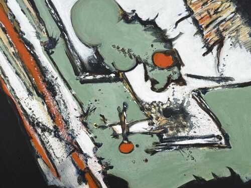 Peter Kreet (1937- ), Channel Wreck 2016, mixed media painting on board