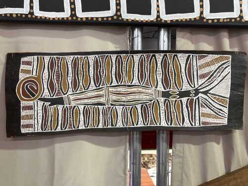 Artist unknown, Gamalarra (Kamilaroi nation), (Squid), Indigenous painting on bark