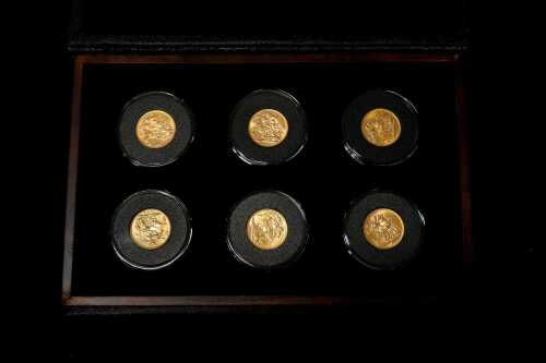 1894M to 1899M Queen Victoria veiled head Australian 22ct six gold coin collection