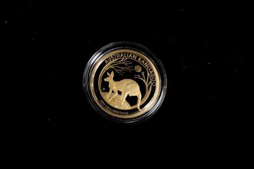 Kangaroo 2019 $25 0.999 gold proof coin, 0.25oz