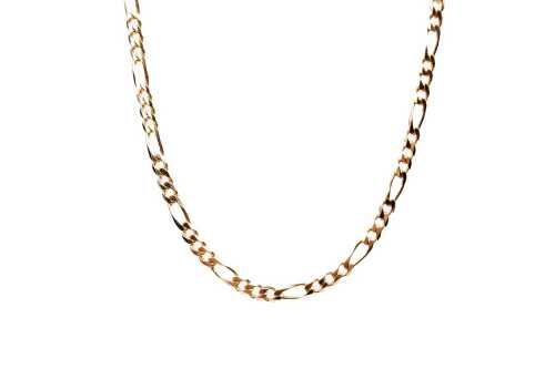 A figaro necklace in 9 carat yellow gold