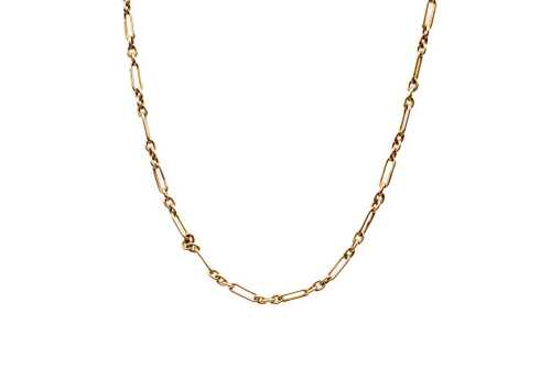 An antique necklace in 9 carat yellow gold