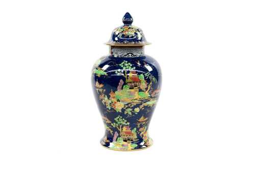Royal Winton Art Deco Chinoiserie-style porcelain ginger jar