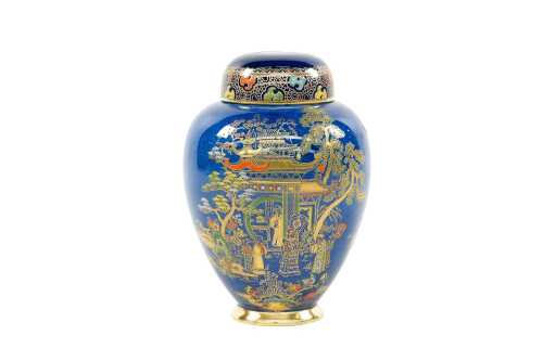 Carlton Ware 'Chinese Figures' porcelain ginger jar