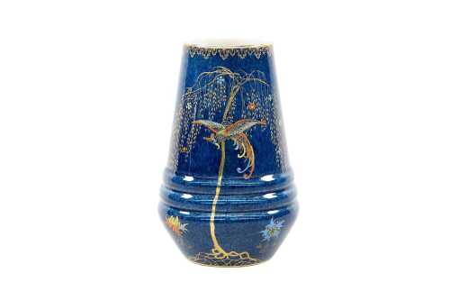 Carlton Ware Art Deco 'Weeping Willow' porcelain vase