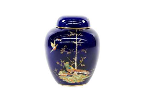 Crown Devon Art Deco porcelain ginger jar